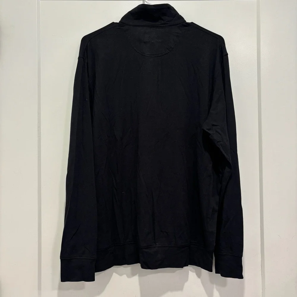Bobby Jones‎ Signature Collection Mens Large Black Quarter Zip Pullover Sweater